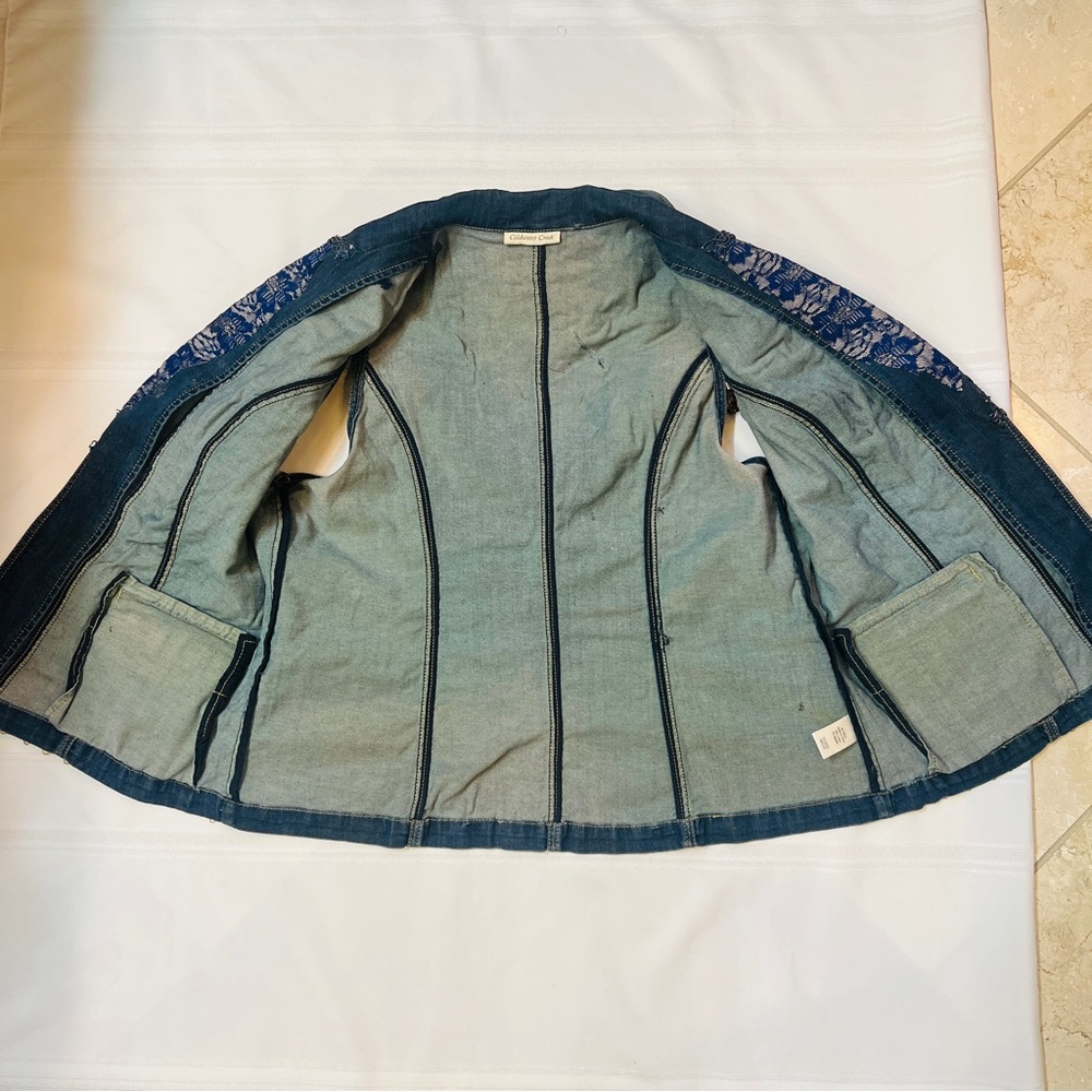 Upcycled Denim Jean Vest OOAK Coldwater Creek Denim BOHO Chic EUC Sz‎ L/XL - Picture 7 of 11